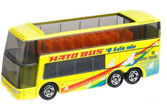 NO.42 Yellow 1:156 Tomica Diecast Hato Double Decker Bus Toy