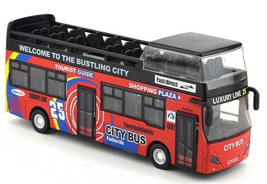 Green / Red / Yellow Kids Diecast London Double Decker Bus Toy