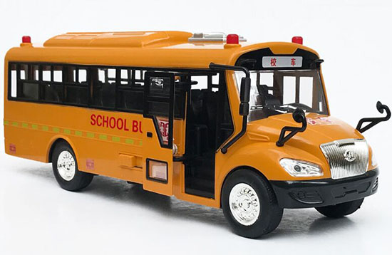 Kids Yellow Electric Plastic School Bus Toy