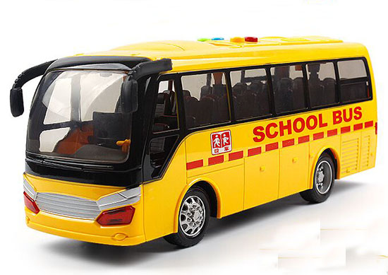 Kids Yellow Large Scale Plastic School Bus Toy