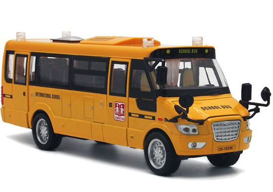 Yellow Pull-Back Function Kids Diecast School Bus Toy