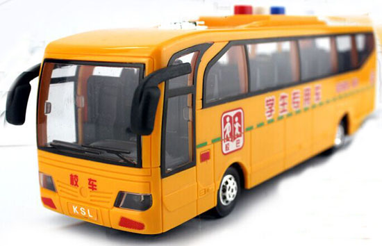 Yellow Kids Plastic Chinese School Bus Toy