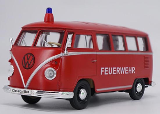 Welly 1:24 Scale Red Diecast VW T1 Bus Model