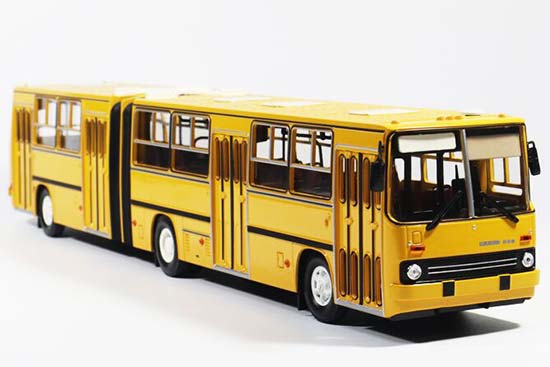 1:43 Scale Yellow / White Diecast Ikarus 280 Articulated Bus Mod