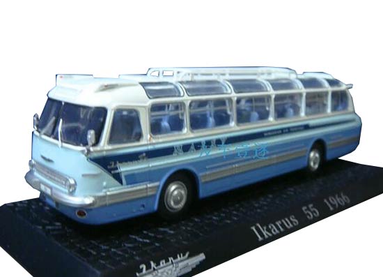 1:72 Scale Atlas Blue Diecast Ikarus 55 1966 Bus Model