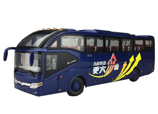 Blue 1:42 Scale Diecast YuTong ZK6127H Coach Bus Model