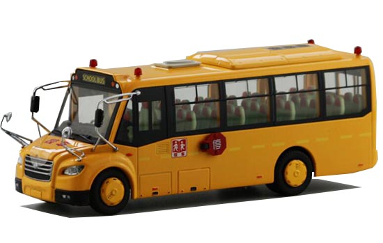 1:43 Scale Yellow Diecast ZhongTong LCK6801DX School Bus Model