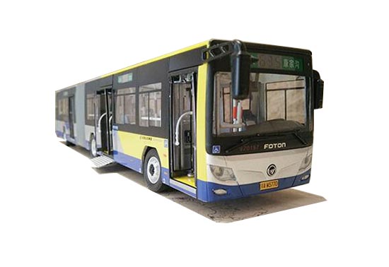 Blue NO.635 Diecast Foton BJ6160C6CCD Articulated Bus Model