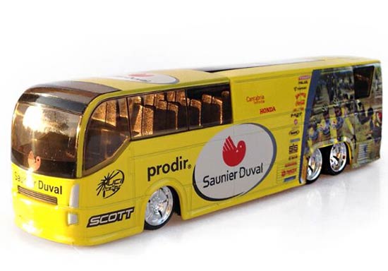 Yellow 1:50 Scale Saunier Duval Prodir Diecast Coach Bus Model