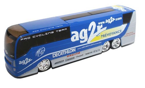 Blue 1:50 Scale France AG2R Diecast Coach Bus Model