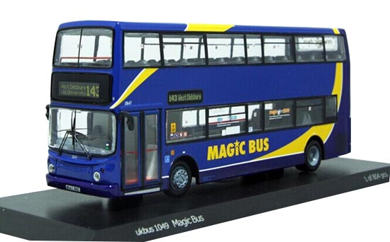 Blue 1:76 UKBUS1049 Diecast Dennis Double Decker Bus Model