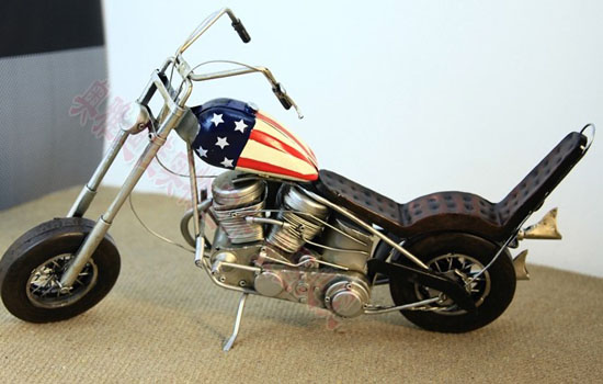 Large Scale National Flag Pattern Harley Davidson Motorcycle