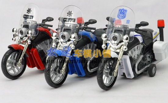 Red / Blue / White Pull-Back Function Harley Davidson Motorcycle