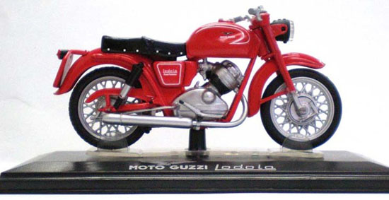 Red 1:22 Scale Diecast MOTO GUZZI Lodola Model