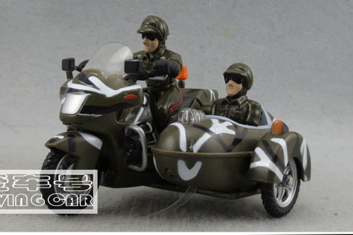 Army Green Kids Pull-Back Function Military Motorcycles Toy