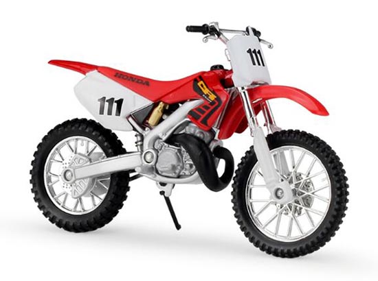 Red MaiSto 1:18 Scale Diecast HONDA CR250R 111 Motorcycle