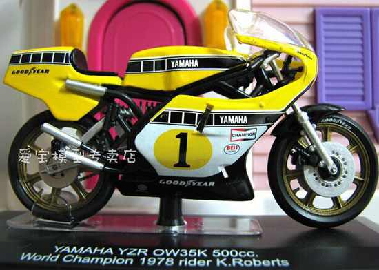 Yellow 1:22 Scale ITALERI Diecast Yamaha YZR OW35K Model