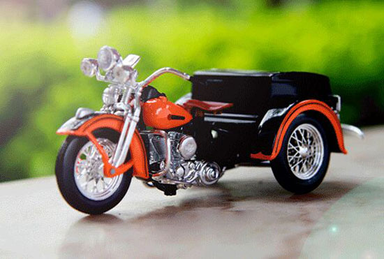1:18 Scale Maisto Black / Orange Diecast Harley Davidson Model
