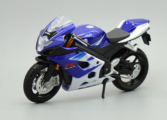 Blue 1:18 Scale MaiSto Diecast Suzuki GSX-R 1000 Model