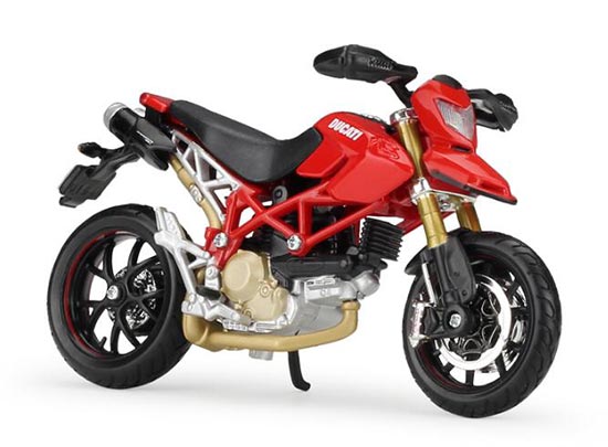 Red 1:18 Scale MaiSto Diecast Ducati Hypermotard 1100S Model