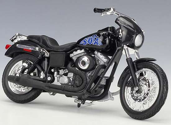 Black Diecast Harley Davidson 2001 Dyna Super Glide Sport Model