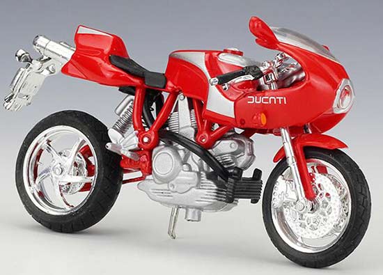 Red 1:18 Scale Maisto Diecast Ducati MH900E Motorcycle Model