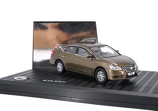 Brown 1:43 Scale Diecast Nissan Sylphy Model