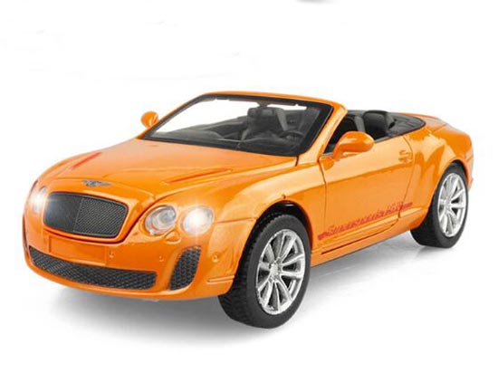 Kids 1:32 White / Blue / Orange Diecast Bentley Continental Toy