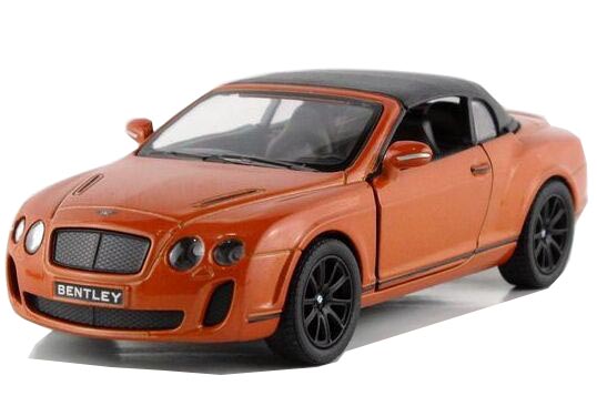 Kids 1:36 Scale Red / Orange Diecast Bentley Continental GT Toy