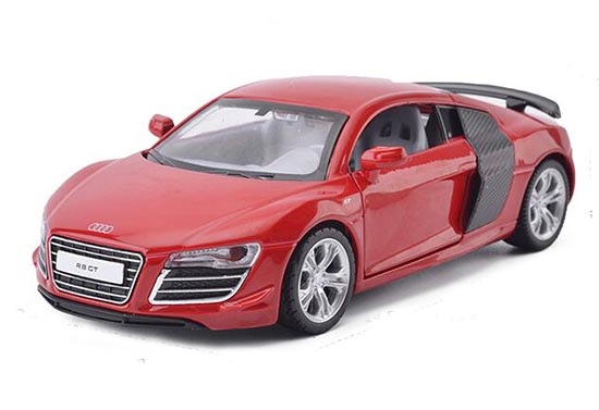 Kids White / Red / Silver 1:32 Scale Diecast Audi R8 GT Toy