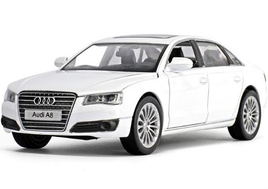 Kids 1:32 Scale White /Black /Silver /Golden Diecast Audi A8 Toy