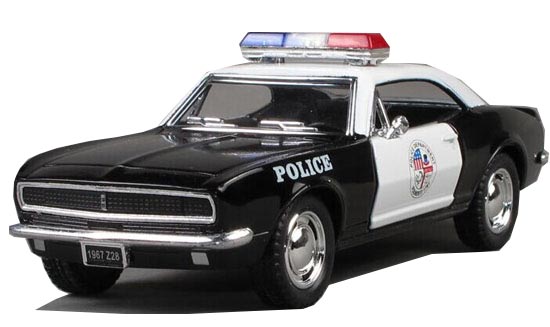 Kids Black 1:36 Police Diecast 1967 Chevrolet Camaro Toy
