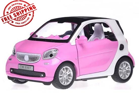 Red /Blue /White / Pink 1:32 Scale Kids Diecast Smart Fortwo Toy