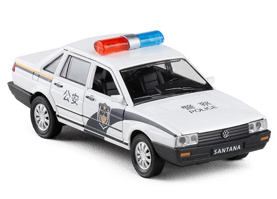 Kids 1:32 Scale White Police Diecast VW Santana Toy