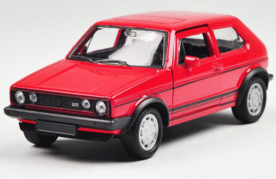 Kids Welly 1:36 Scale Red Diecast VW Golf GTI Toy
