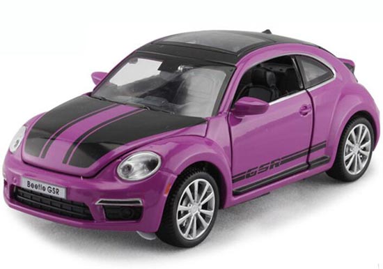 Kids 1:32 Red / Yellow / Purple Diecast VW Beetle GSR Toy