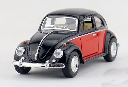 Kids 1:32 Red /Black / Orange / Blue Diecast 1967 VW Beetle Toy