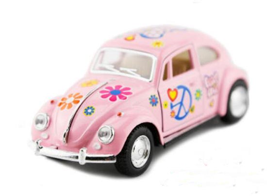 White / Blue / Pink / Yellow 1:32 Diecast 1967 VW Beetle Toy