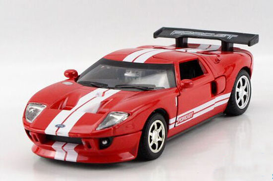 Kids Red / White / Yellow / Gray Diecast Ford GT Sports Car Toy