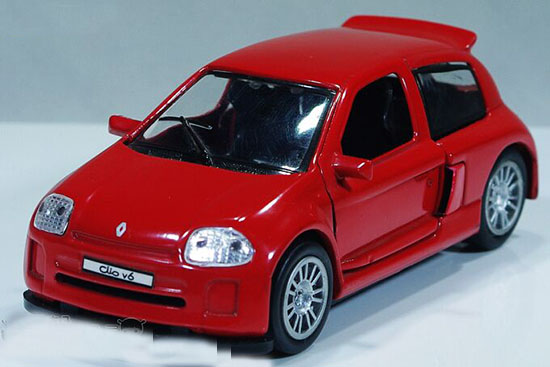 Yellow /Red /White /Blue /Silver /Black Diecast Renault Clio V6