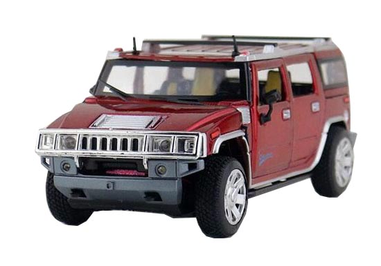 Red / Yellow / Black Kids 1:32 Scale Diecast Hummer H2 Toy
