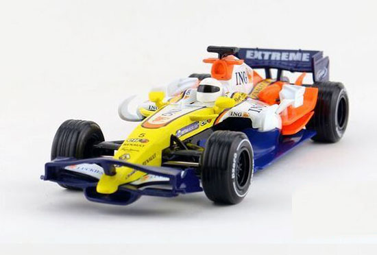 Yellow-Blue Kids 1:24 Scale Diecast Ferrari F1 Toy