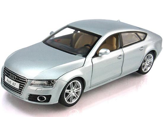 Kids 1:24 Wine Red / Silver Diecast Audi A7 Toy