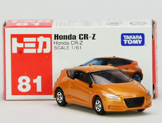 Orange 1:61 Mini Scale Tomica Diecast Honda CR-Z Toy