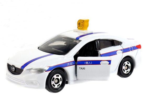 1:66 Scale White NO.62 Kids Diecast Mazda ATENZA Taxi Toy