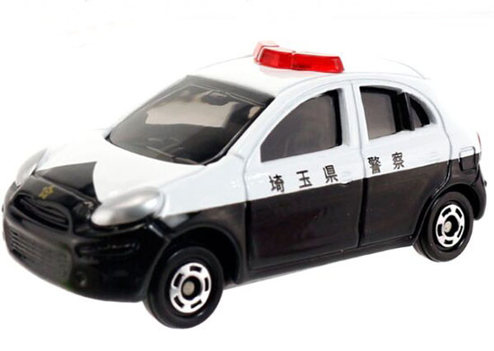 1:58 Scale Kids NO.17 Diecast Nissan March Police Car Toy