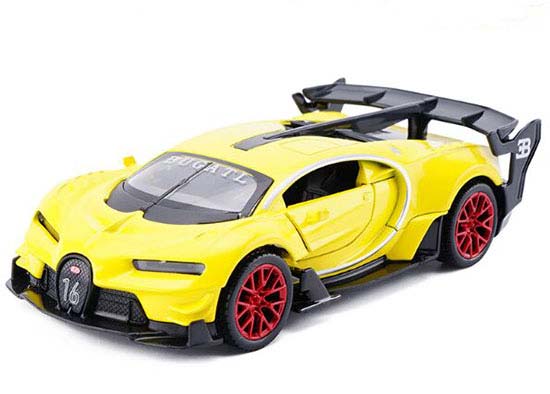 Yellow /Blue / Red Kids Diecast Bugatti Veyron GT Toy