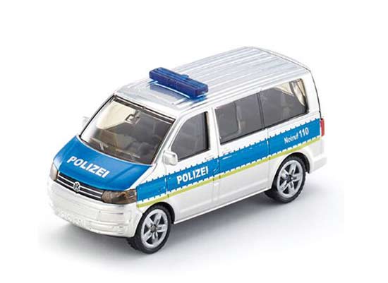 Mini Scale Silver-Blue Kids SIKU 1350 Police Diecast VW Toy