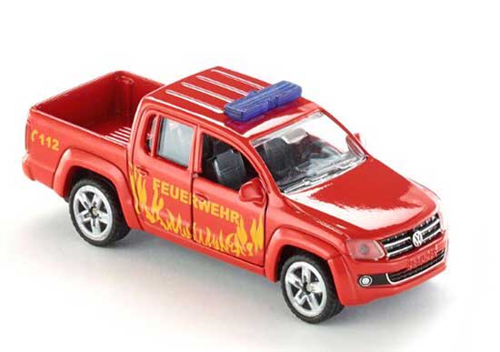 Red Kids SIKU 1467 Fire Engine Diecast VW Pickup Truck Toy