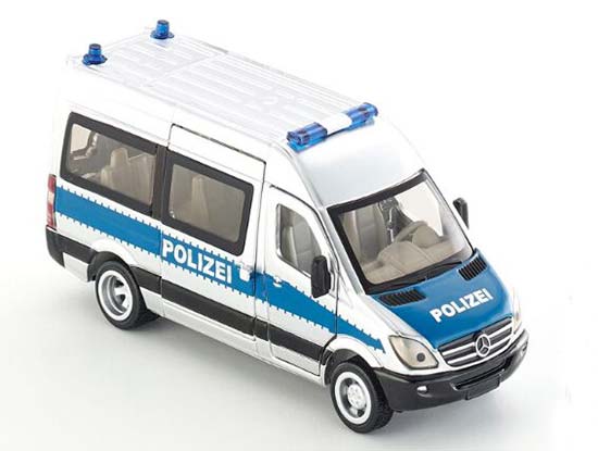 Silver 1:50 SIKU 2313 Police Diecast Mercedes-Benz Van Toy